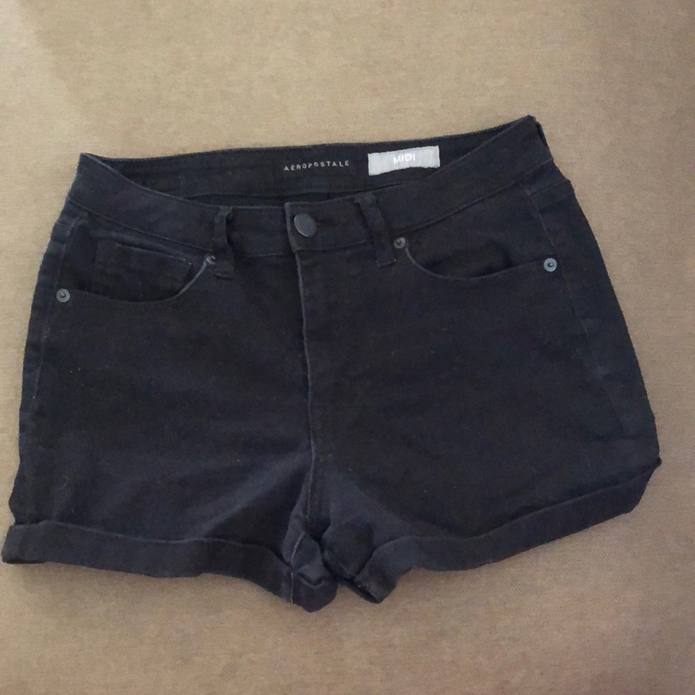 Aeropostale black jean shorts size 6